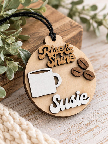 Personalized Coffee Ornament