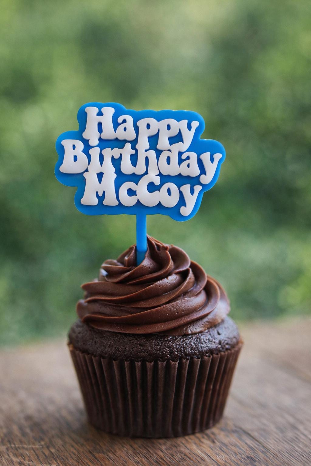 Personalized Acrylic Birthday Cupcake Topper