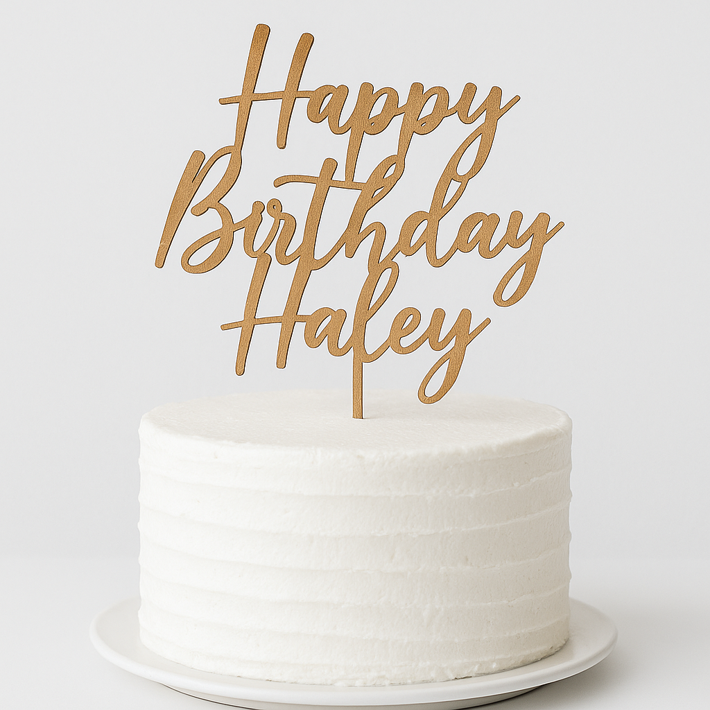 Acrylic or Wood Cake Topper