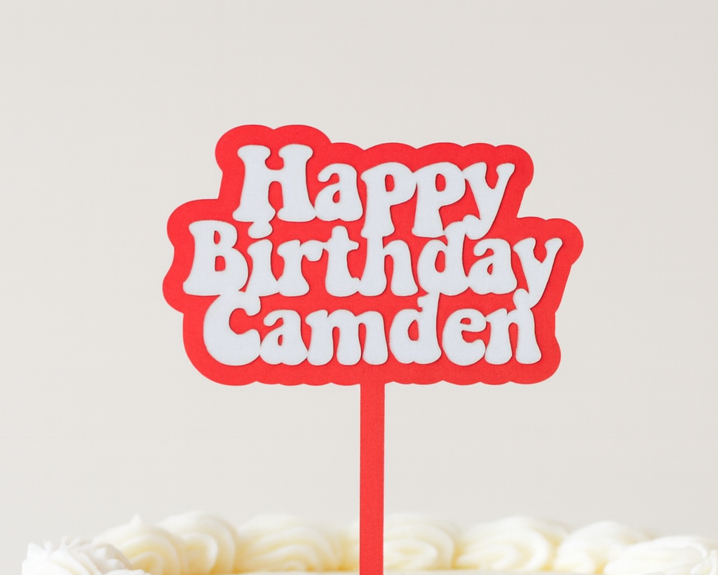 Acrylic Two Layered Birthday Cake Topper