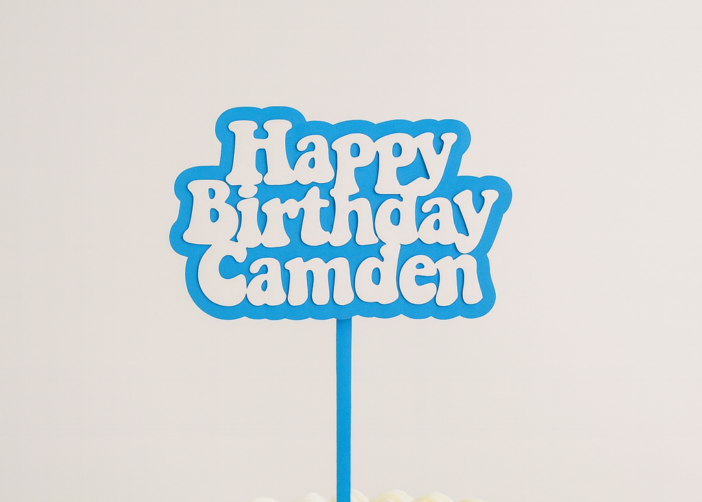 Acrylic Two Layered Birthday Cake Topper