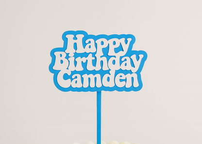 Acrylic Two Layered Birthday Cake Topper