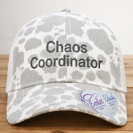 Chaos Coordinator Embroidered Women Ponytail Hat