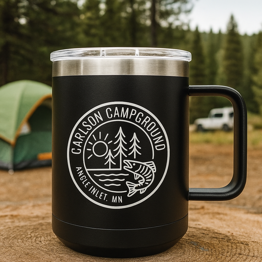 15 oz engraved tumbler with handle