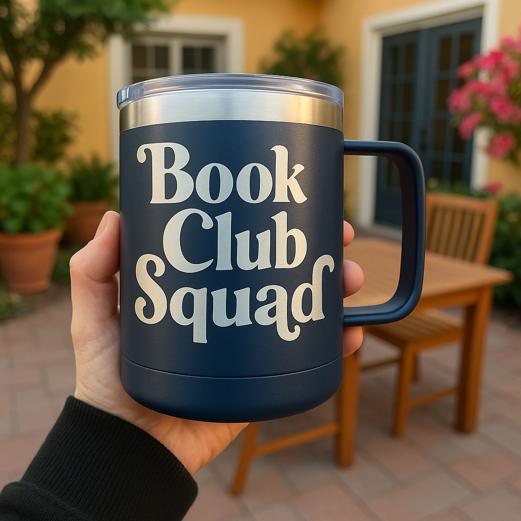 15 oz engraved tumbler with handle