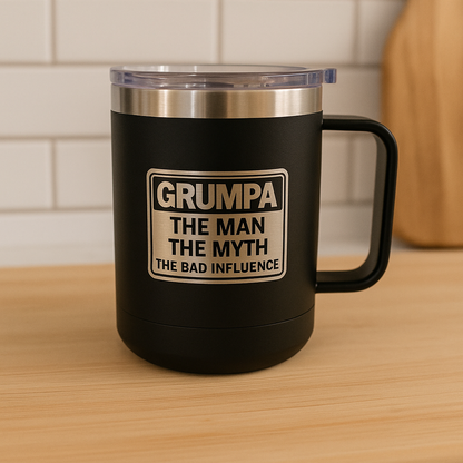 15 oz engraved tumbler with handle