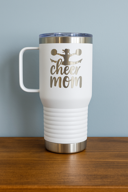 20 oz engraved coffee tumbler with handle