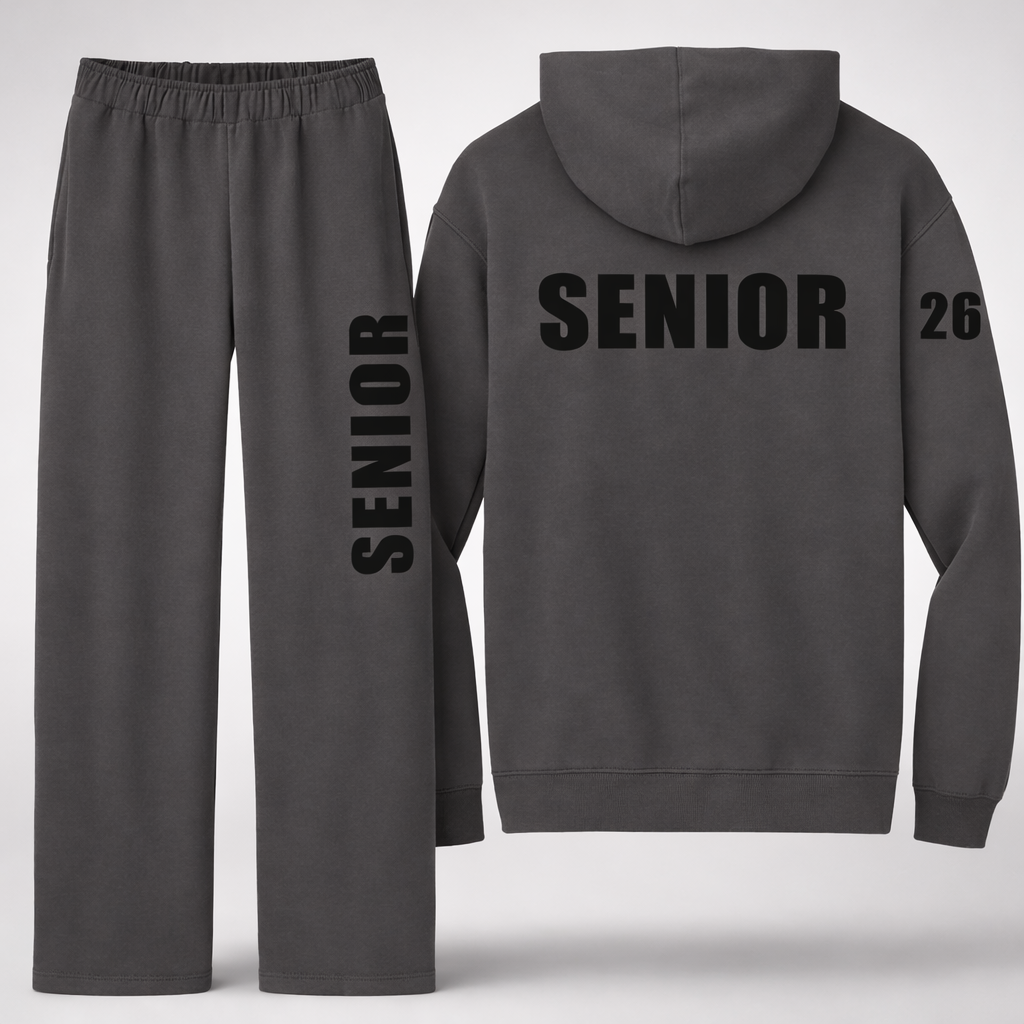 Senior hoodie and wide leg sweatpant set