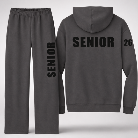 Senior hoodie and wide leg sweatpant set