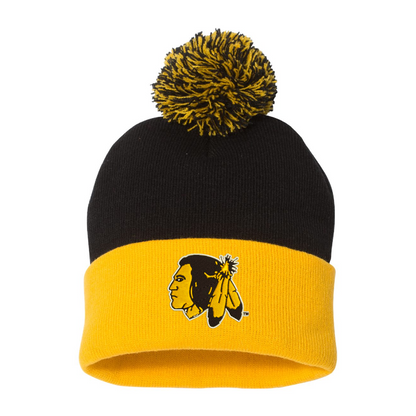 Warroad Warrior Pom Knit Hat