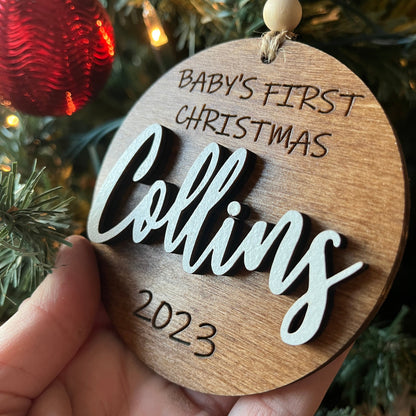 Personalized Baby's First Christmas Ornament