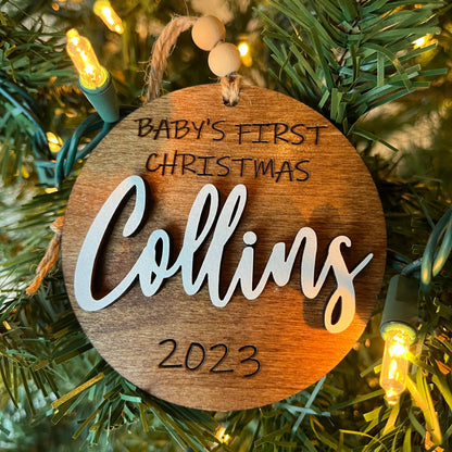 Personalized Baby's First Christmas Ornament