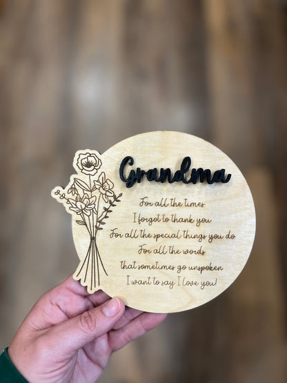 Mother's Day Wooden Card