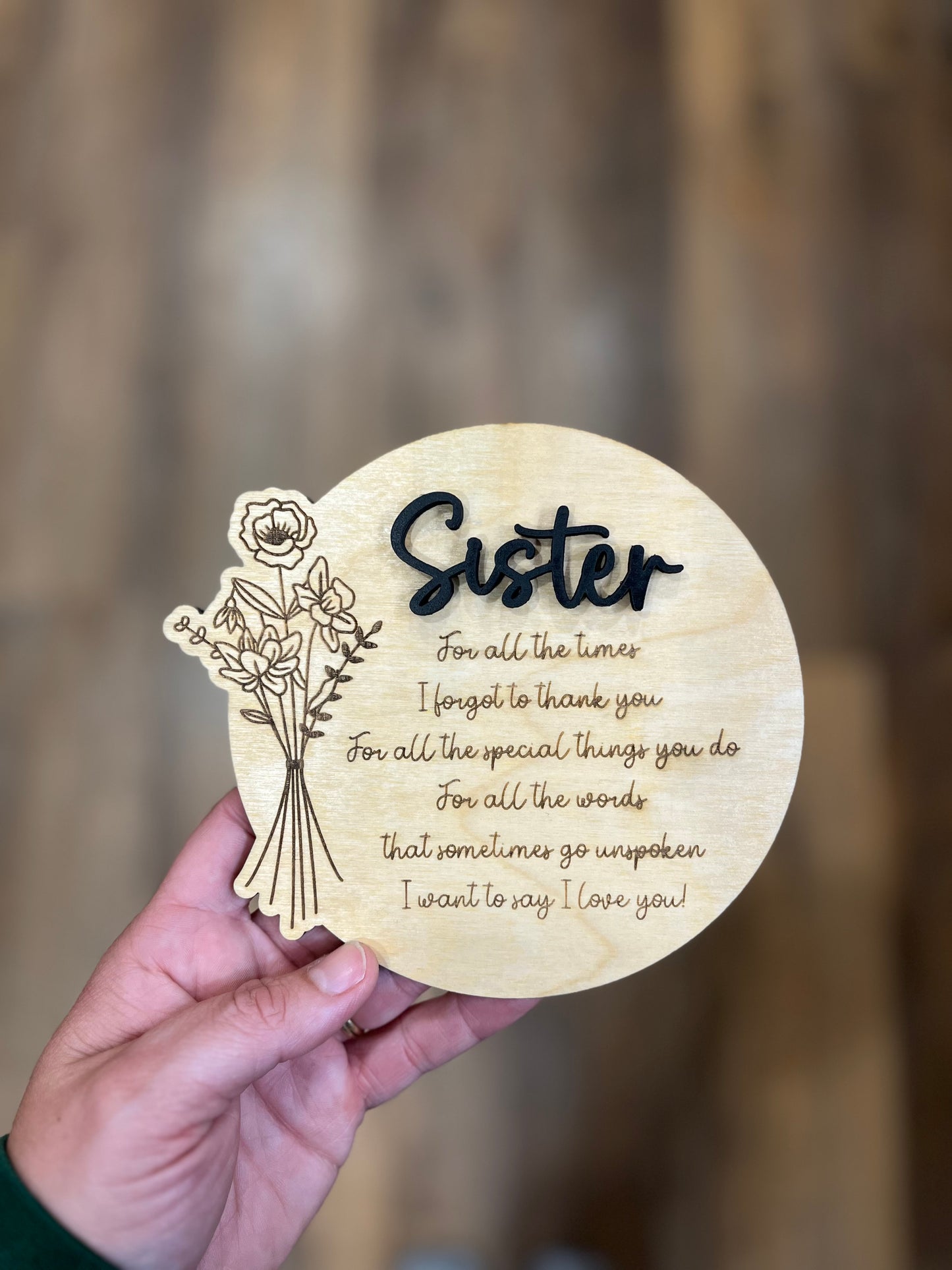 Mother's Day Wooden Card