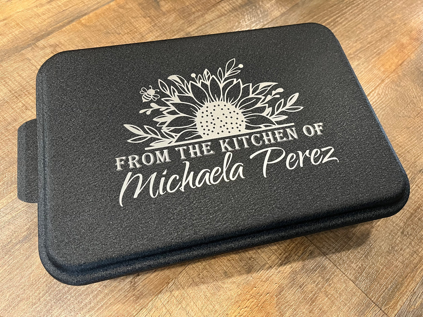 Custom engraved cake pans