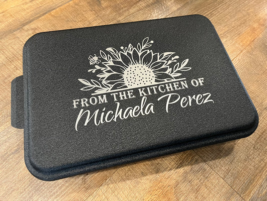 Custom engraved cake pans