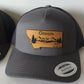 Yupoong custom leatherette patch hats