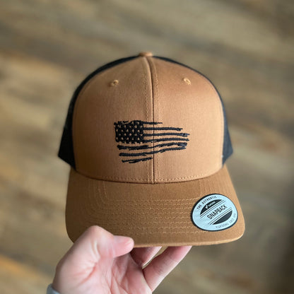 Embroidered American Flag Trucker Hat