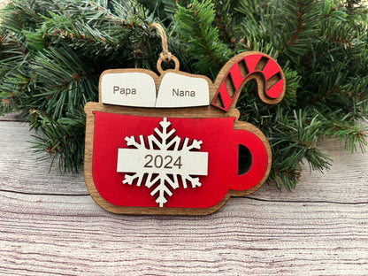 Personalized Hot Chocolate Wooden Ornament