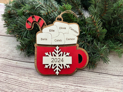 Personalized Hot Chocolate Wooden Ornament