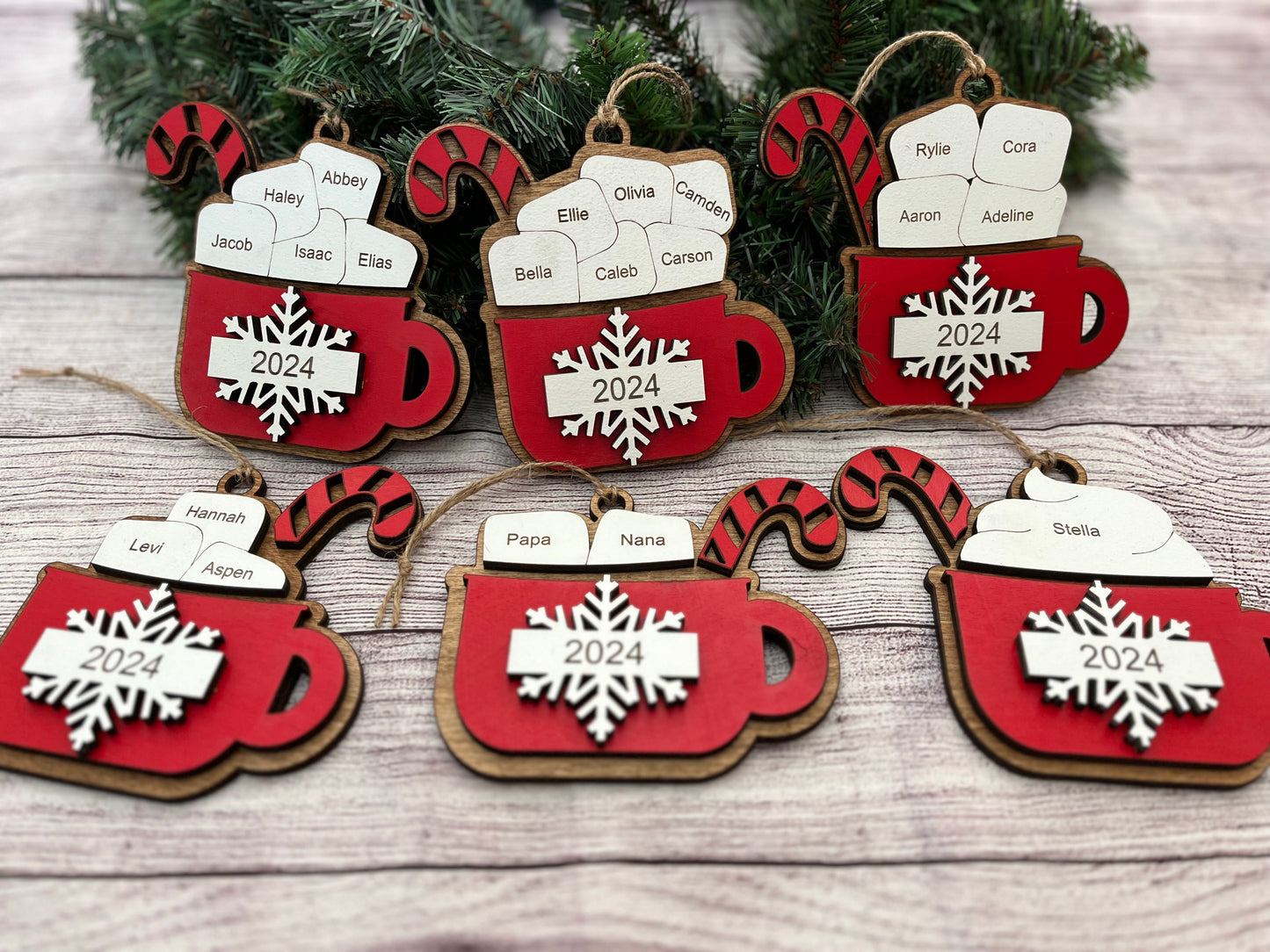 Personalized Hot Chocolate Wooden Ornament