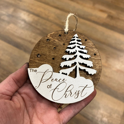 All Is Calm, All Is Bright wood ornament