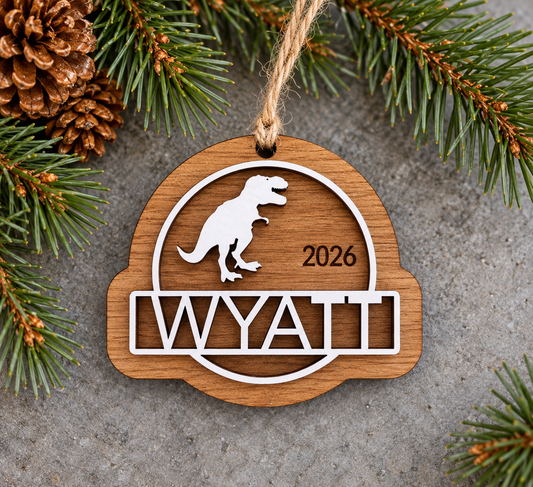 Personalized Dinosaur ornament