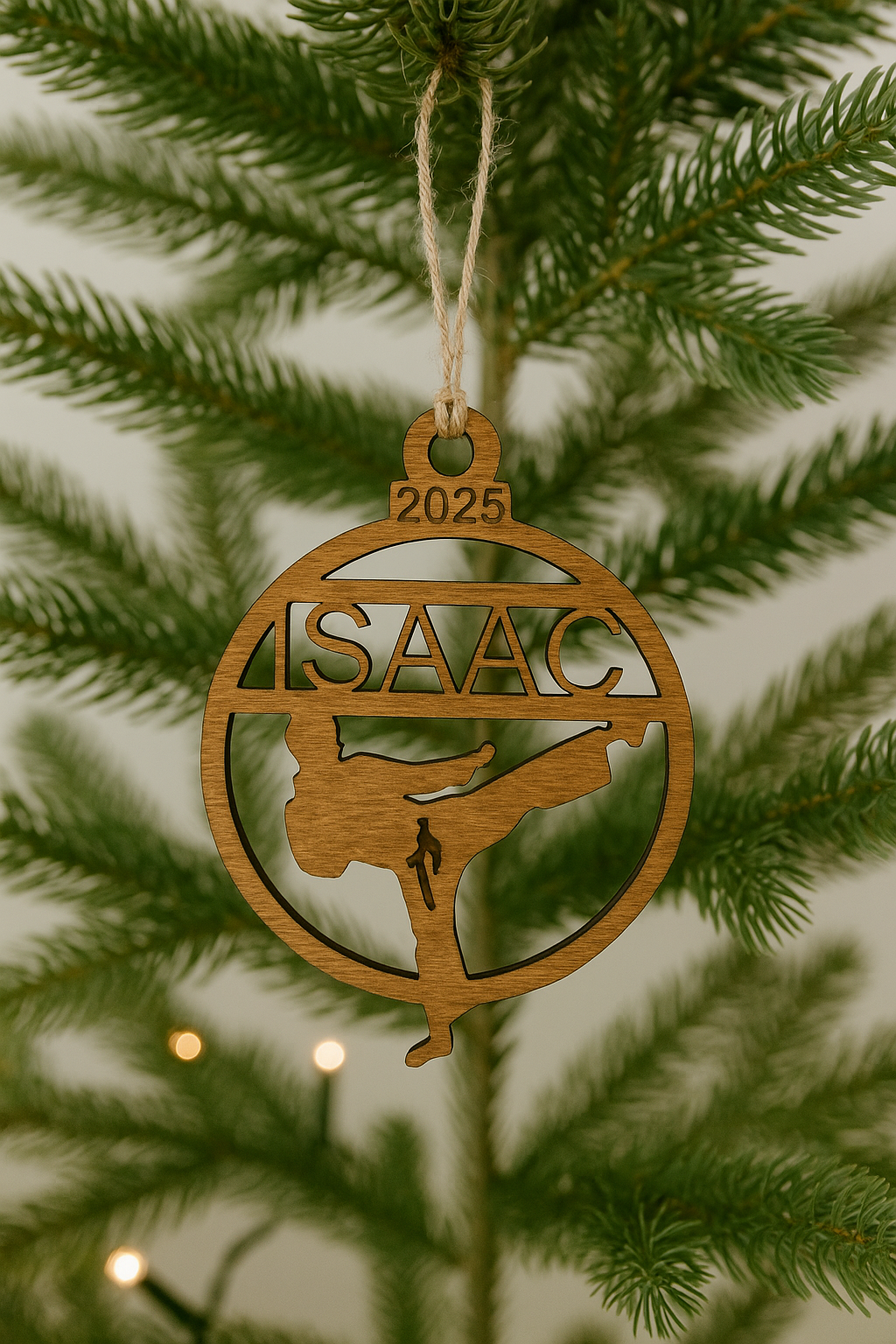 Personalized Karate or Taekwondo wood ornament
