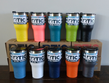 20oz laser engraved RTIC tumbler