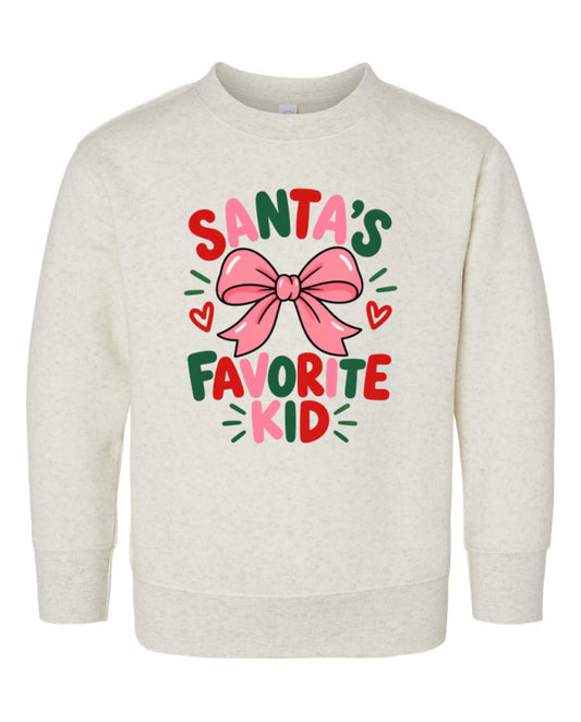 Santa’s Favorite Kid Christmas Sweatshirt