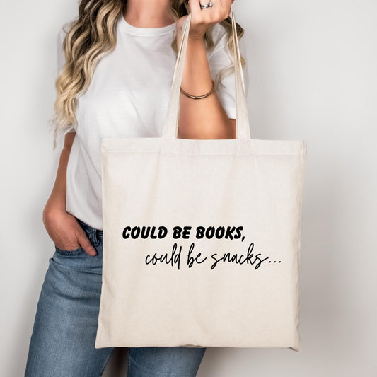 Book Lover Tote Bag, Funny Reader Gift, Library Canvas Bag