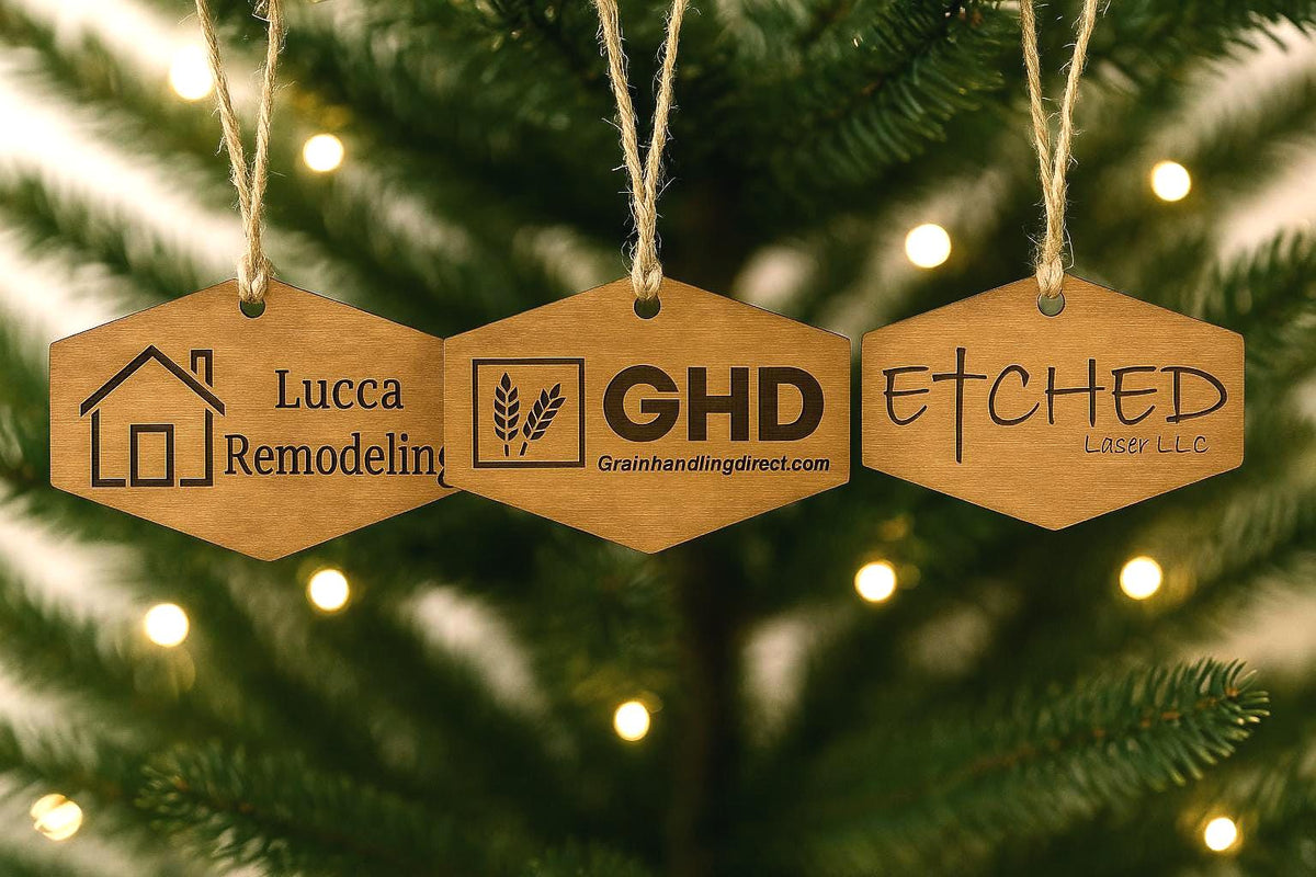 Add Your Logo Personalized Wood Christmas Ornament