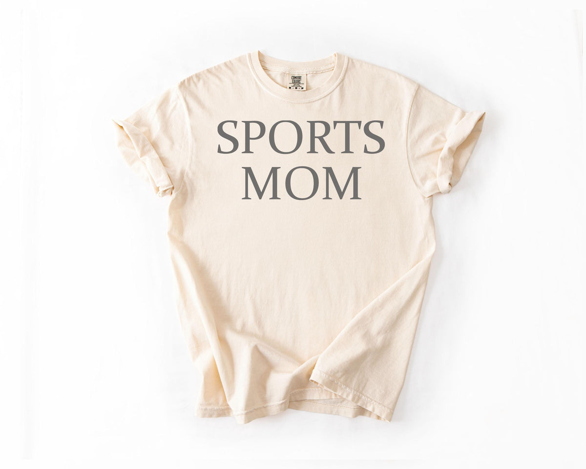 Sports Mom Comfort Colors Tee, Game Day, Neutral Graphic Shirt