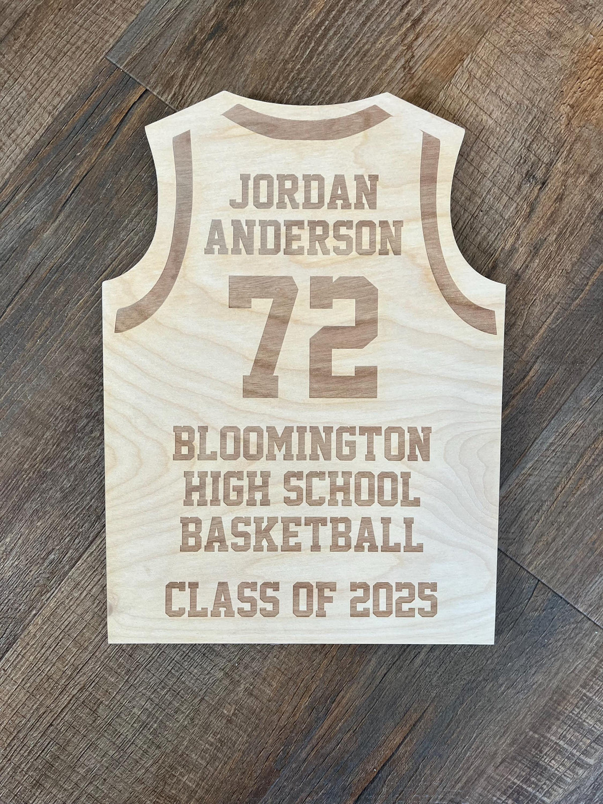 Laser Engraved Solid Wood Sports Plaques – Baseball, Basketball, Hockey Player Gifts