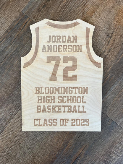 Laser Engraved Solid Wood Sports Plaques – Baseball, Basketball, Hockey Player Gifts