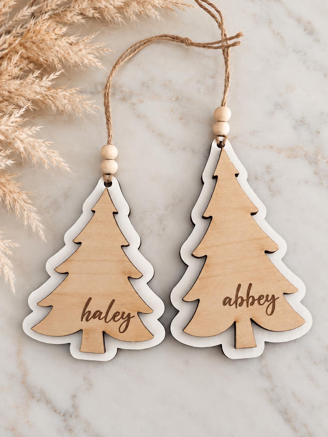 Personalized Wood Christmas Ornament