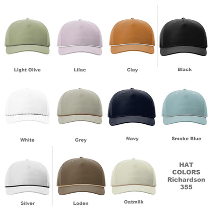 Custom Dad Est 2026 Richardson Rope Hat | Embroidered Snapback Performance Cap