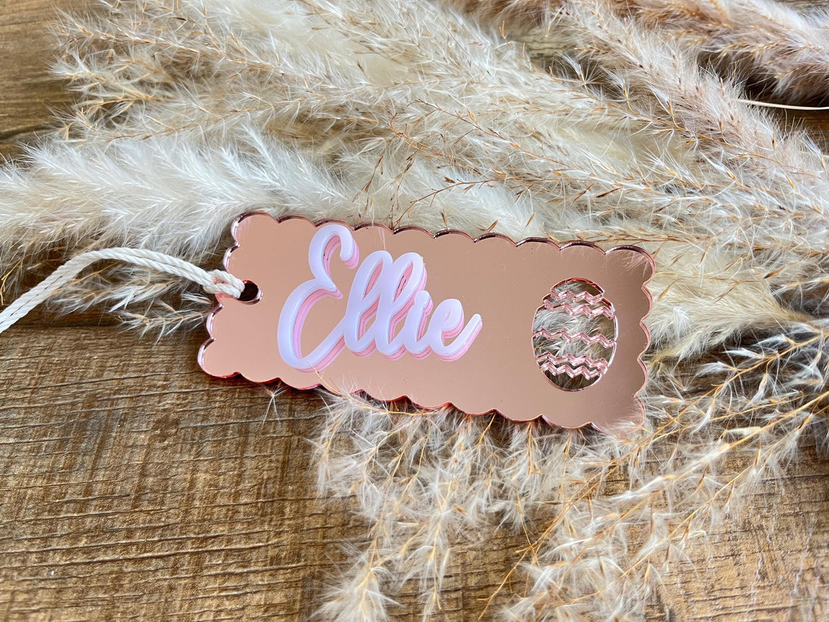 Personalized Easter Acrylic Basket Tag