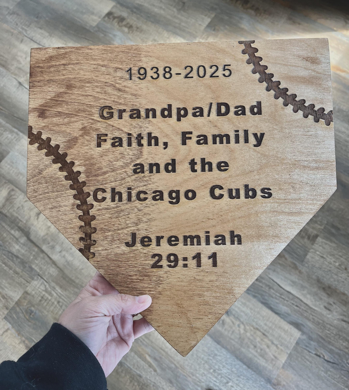 Laser Engraved Solid Wood Sports Plaques – Baseball, Basketball, Hockey Player Gifts
