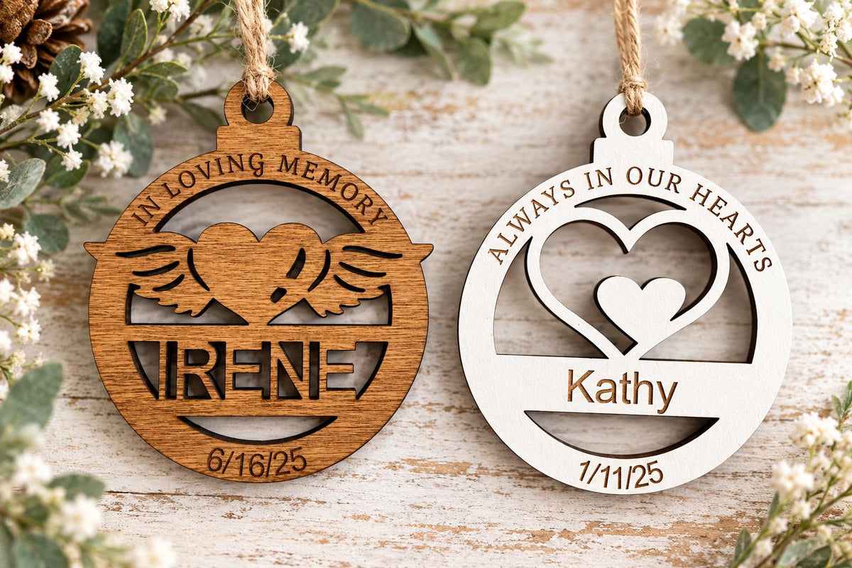Personalized Memorial Wood Ornament