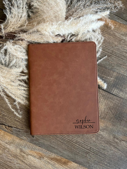 Personalized Faux Leather Portfolio Binder