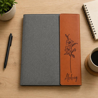 Personalized Vegan Leather Portfolio