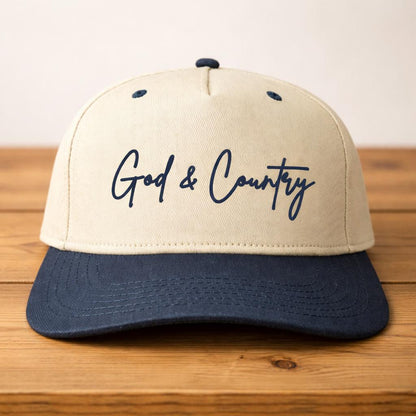 God and Country Embroidered Hat