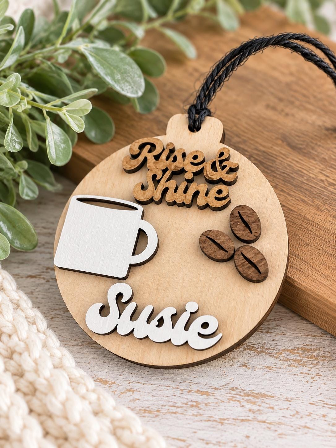 Personalized Coffee Ornament