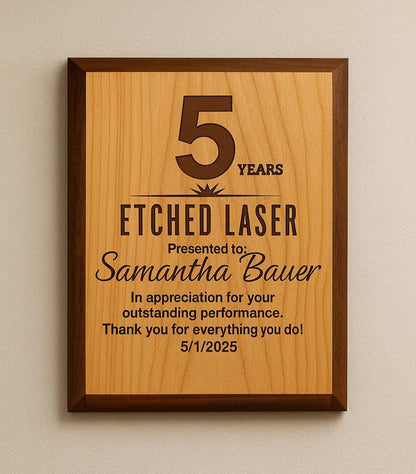 Personalized Employee Appreciation Wood Plaque