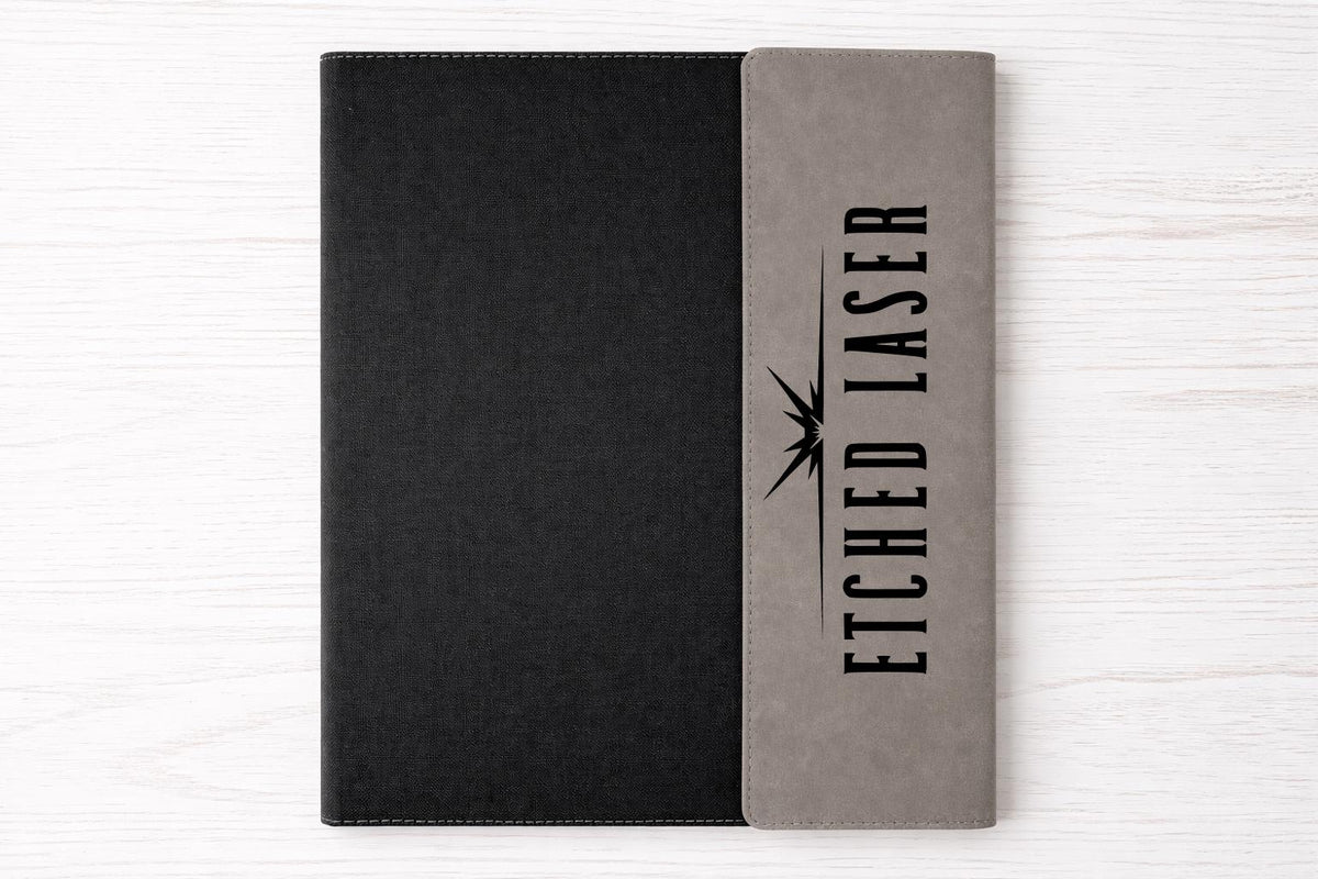 Personalized Portfolio with Notebook | Custom Engraved Logo Gift