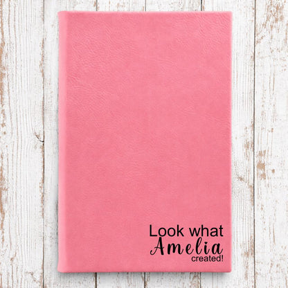 Personalized Kids Sketchbook – “Look What ___ Created!”