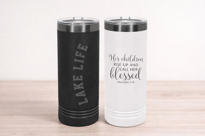 22 oz Custom Engraved Skinny Tumbler