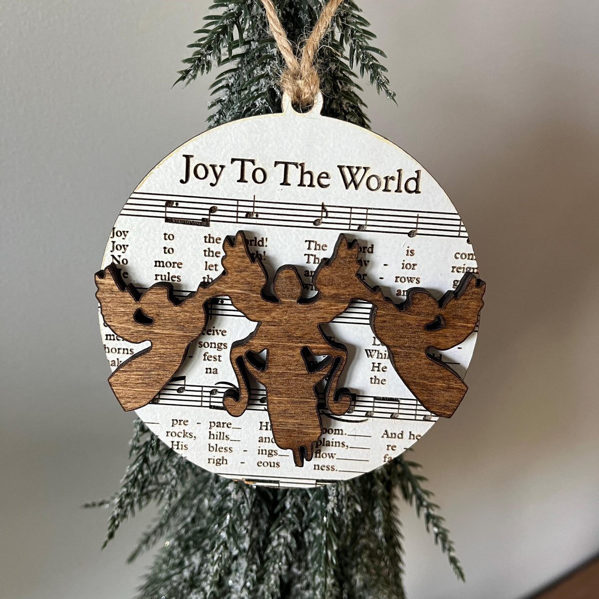Christmas Ornament – Music Sheet Nativity Scene