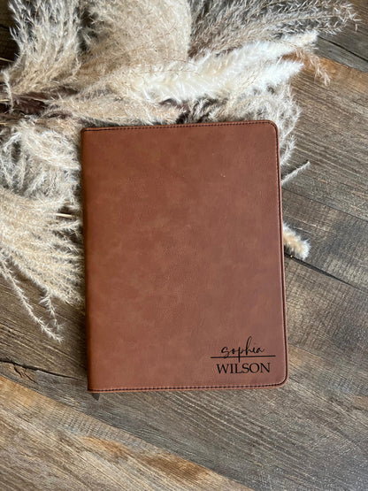 Personalized Faux Leather Portfolio Binder